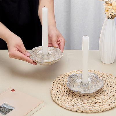2Pcs Porcelain Candle Holders DJEW-PH0001-87B-1