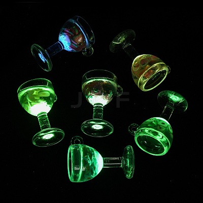 Luminous Transparent Resin Pendants RESI-K048-08-1