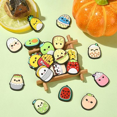 40Pcs 20 Styles Cute PVC Plastic Cabochons KY-CJ0001-66-1