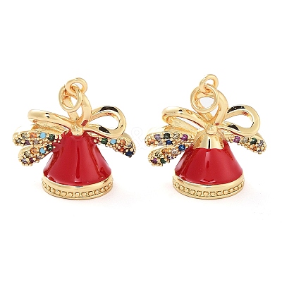 Christmas Theme Rack Plating Brass Pendants KK-M280-11D-G-1