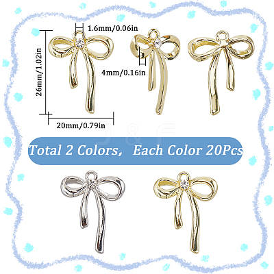 40Pcs 2 Colors Alloy Pendants FIND-SC0011-55-1