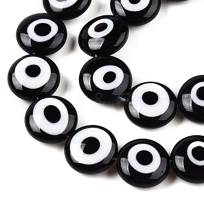 Handmade Evil Eye Lampwork Beads Strands LAMP-N024-27A-02-1