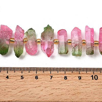 Electroplated Natural Quartz Crystal Beads Strands G-F800-D-1