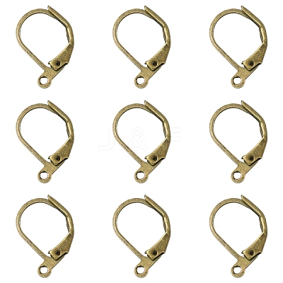 100Pcs Brass Leverback Earring Findings KK-YW0003-37AB-1