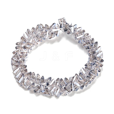 Electroplate Transparent Glass Beads Strands EGLA-P052-02A-PL04-1