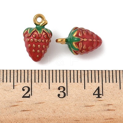 304 Stainless Steel Enamel Pendants STAS-U057-17G-03B-1