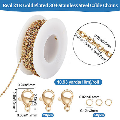 DIY Chain Bracelet Necklace Making Kit DIY-BBC0001-25-1
