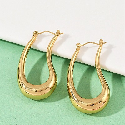 304 Stainless Stee Hoop Earrings EJEW-M105-06G-1