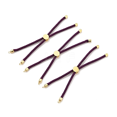Half Finished Twisted Milan Rope Slider Bracelets FIND-G032-01G-25-1