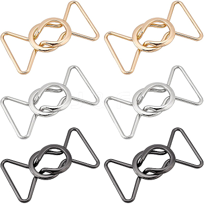 6Pairs 3 Colors Zinc Alloy Clasps FIND-BC0002-45-1