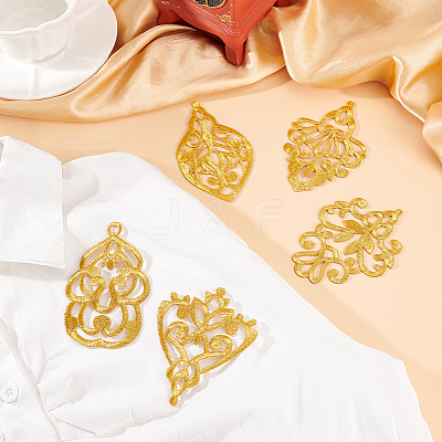12Pcs 6 Styles Polyester Embroidery Ornament Accessories PATC-GA0001-30-1