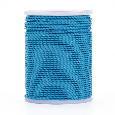 Round Waxed Polyester Cord YC-G006-01-1.0mm-14-1