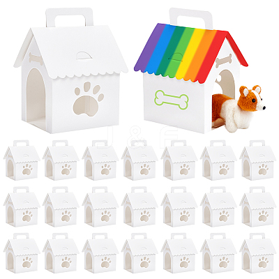 Paper Gift Packaging Boxes with Handles and Window CON-WH0095-186-1