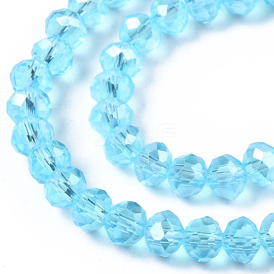 Electroplate Glass Beads Strands EGLA-A034-T4mm-B14-1