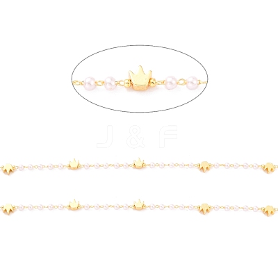 3.28 Feet Handmade CCB Plastic Imitation Pearl X-CHC-I038-19G-1