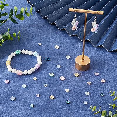 240Pcs 3 Styles Opaque Resin Beads RESI-SC0036-64-1