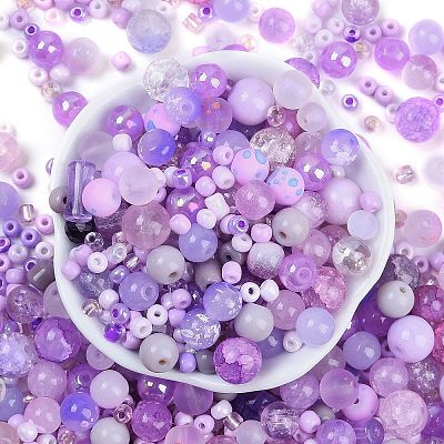 DIY Lampwork Beads & Glass Seed Beds Jewelry Making Findings Kits SEED-K010-01F-1