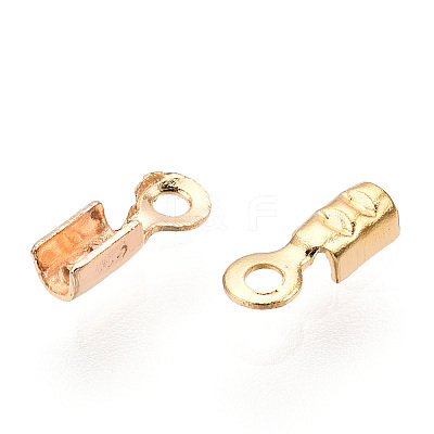 Brass Folding Crimp Ends X-KK-Q735-75G-1