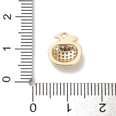 Brass Micro Pave Cubic Zirconia Charms LS-KK-D427-05C-G-1