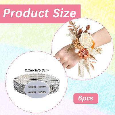 Plastic & Rhinestone Stretch Bracelets AJEW-WH20064-05-1
