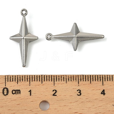 304 Stainless Steel Pendants. Star Charm STAS-A190-04P-1