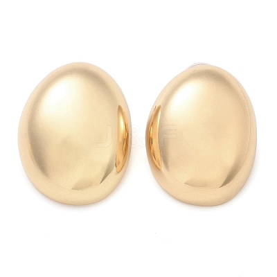 Alloy Oval Stud Earrings EJEW-M092-06G-1