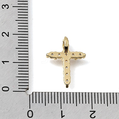 Brass Micro Pave Clear Cubic Zirconia Pendants CU-CBA9883-05C-G-1