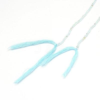 Natural Blue Topaz Beads Strands G-G914-2mm-12-1
