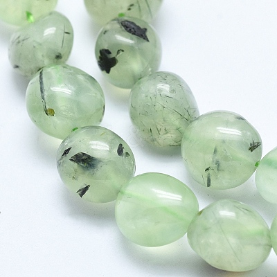 Natural Prehnite Beads Strands X-G-E483-71-1
