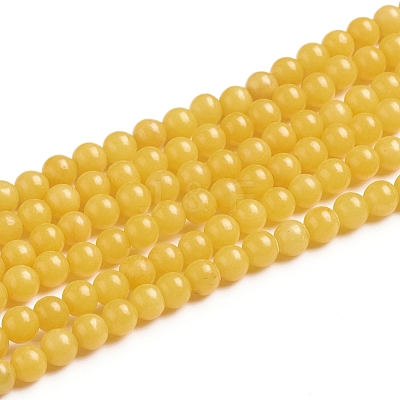 Natural Mashan Jade Round Beads Strands G-D263-4mm-XS07-1