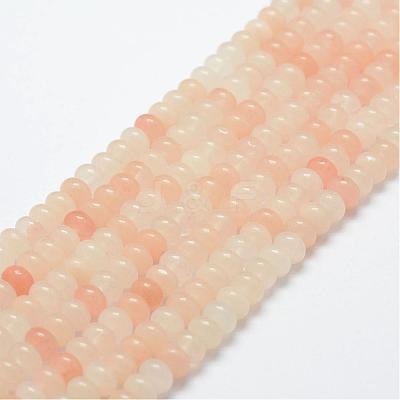 Natural Pink Aventurine Beads Strands G-G665-04-6x4mm-1