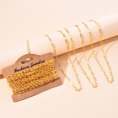Brass Paperclip Chains CHC-R134-G-1