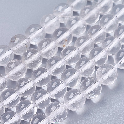 Natural Quartz Crystal Beads Strands G-R193-05-8mm-1