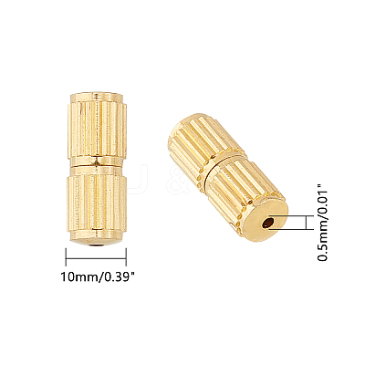 Brass Screw Clasps KK-FH0001-07G-1