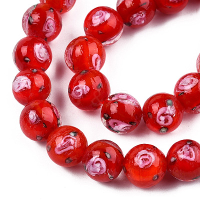 Handmade Lampwork Beads Strands LAMP-N021-45D-1