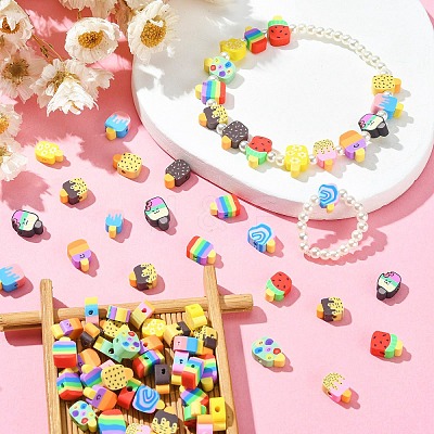 200Pcs Handmade Polymer Clay Beads CLAY-CJ0001-69-1