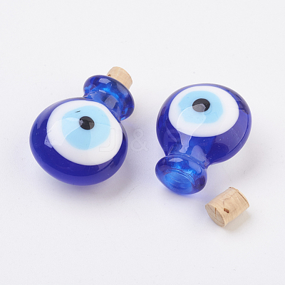 Handmade Lampwork Perfume Bottle Pendants LAMP-P044-H05-1