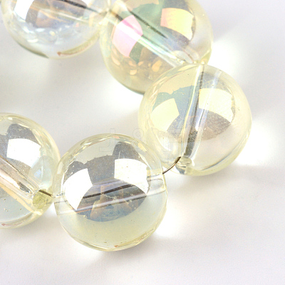 Electroplate Glass Beads Strands EGLA-Q062-8mm-A02-1