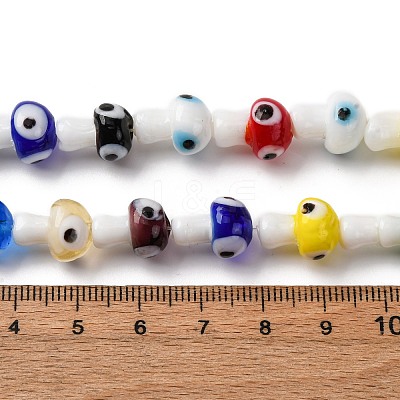 Handmade Evil Eye Lampwork Beads Strands LAMP-S069-01A-06-1