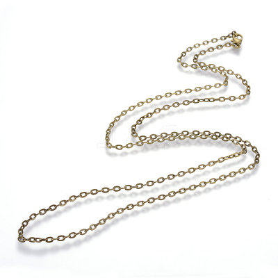 Iron Cable Chains Necklace Making X-MAK-R013-45cm-AB-1