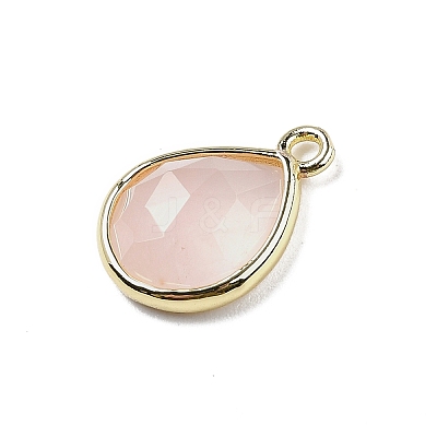 Natural Rose Quartz Faceted Pendants G-U019-05G-09-1