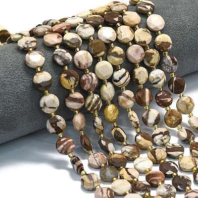 Natural Zebra Jasper Beads Strands G-C116-A100-01-1