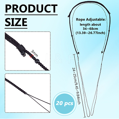 Rope Adjustable Necklaces Making MAK-WH0016-07B-1