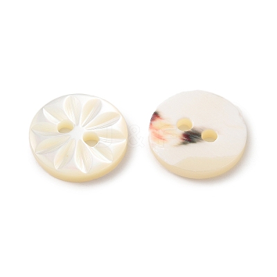 Carved Flower Natural Shell Buttons SH-CBA18B6-02B-02-1