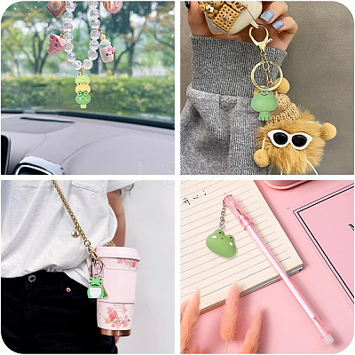 18Pcs 6 Styles Opaque Resin Pendants RESI-YW0004-56-1
