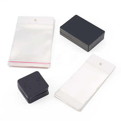 100Pcs 2 Styles Paper Earring Display Cards CDIS-TA0001-50-1