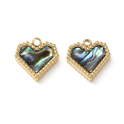 Natural Paua Shell Pendants STAS-G397-05G-02-1