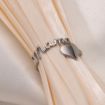 Mother's Day 201 Stainless Steel Cuff Open Rings WG9B31B-02-1