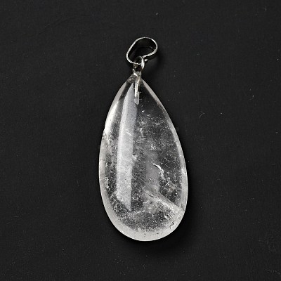 Natural Quartz Crystal Pendants G-P474-01P-15-1