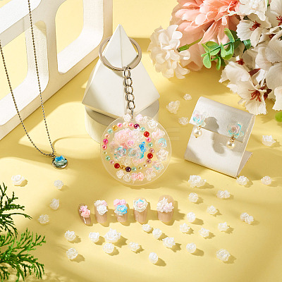200Pcs Flower & Butterfly Resin Cabochons CRES-TA0001-89H-1